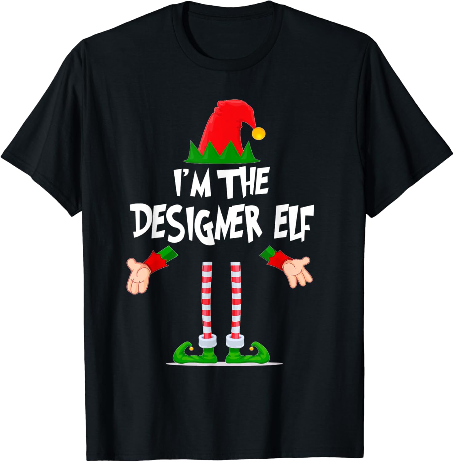 Christmas Elf Tshirt I'm The Designer Elf Matching Xmas Gift T-Shirt